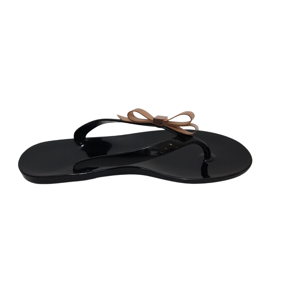 Ted Baker Black Bow Jelly Flip Flops | Pre Loved |