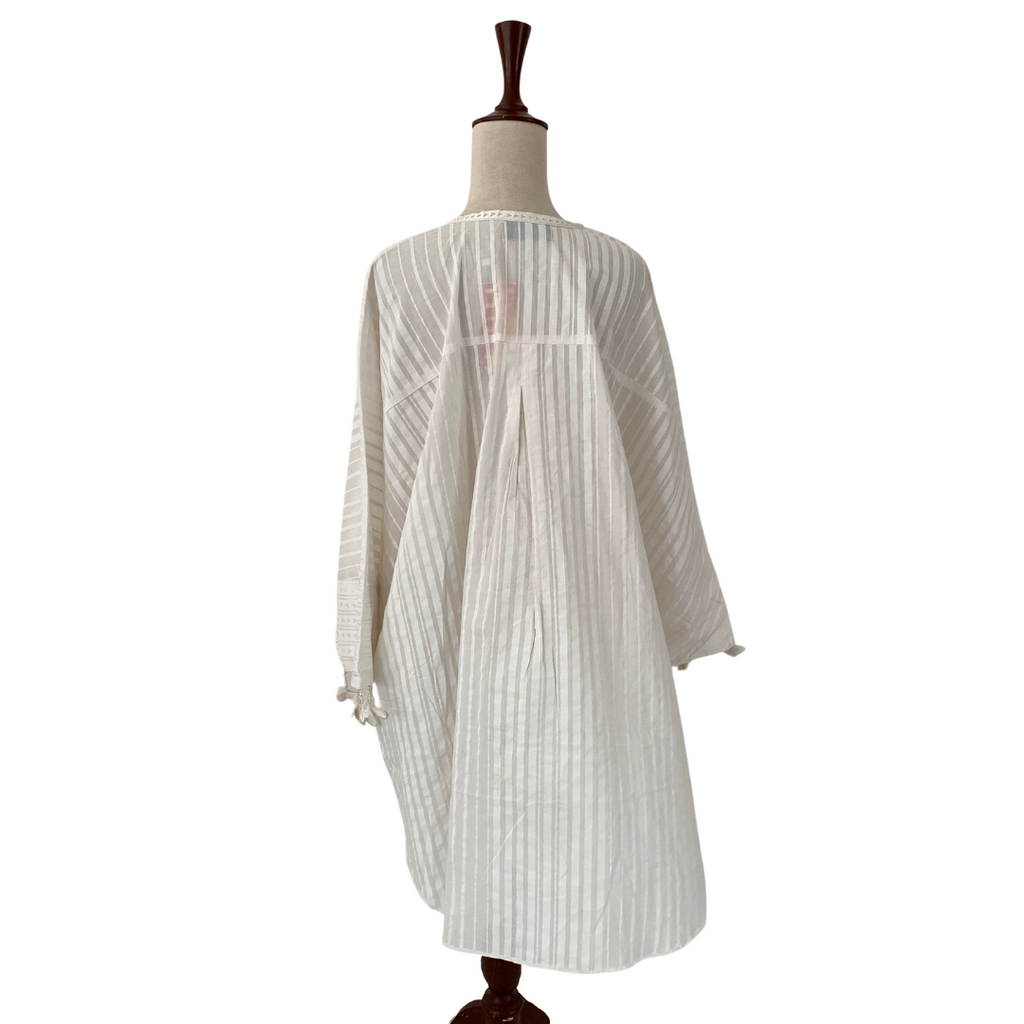 Sana Safinaz White Striped Kameez | Brand New |