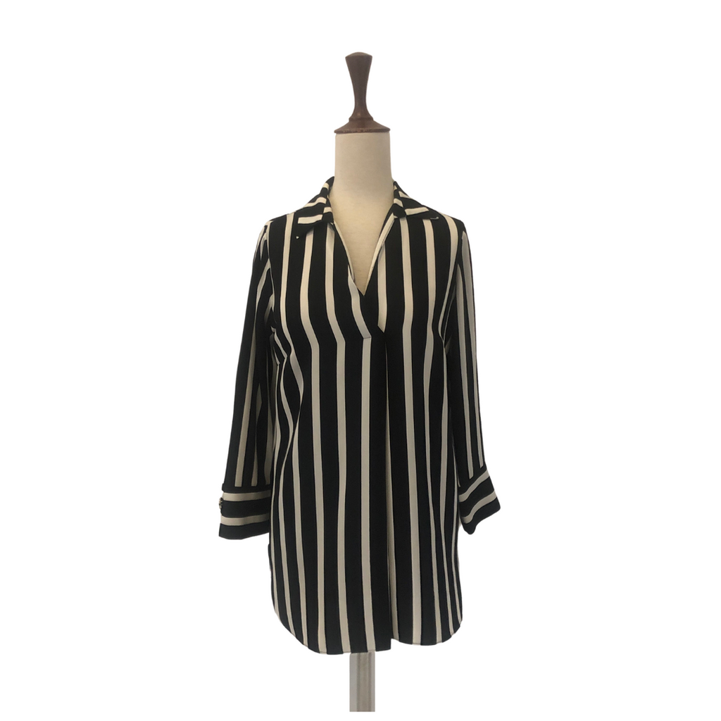 Wallis Black & White Striped Shirt | Gently Used |