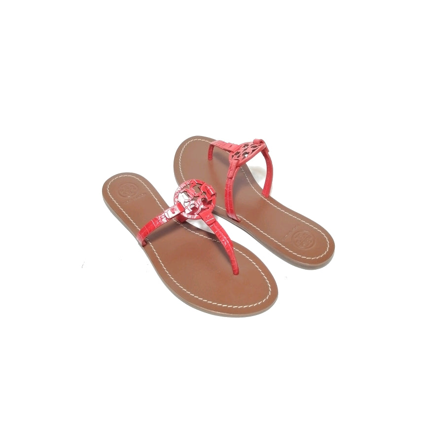 Tory Burch Red Mini Miller Leather Sandals Brand New Secret Stash