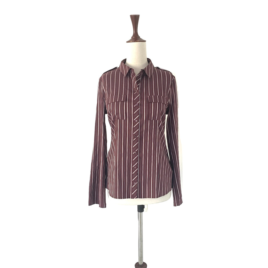 NEXT Purple Striped Collared Shirt | Gently Used |