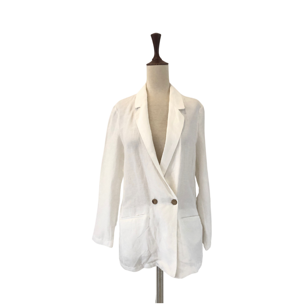 Mango White Linen Blazer | Brand New |