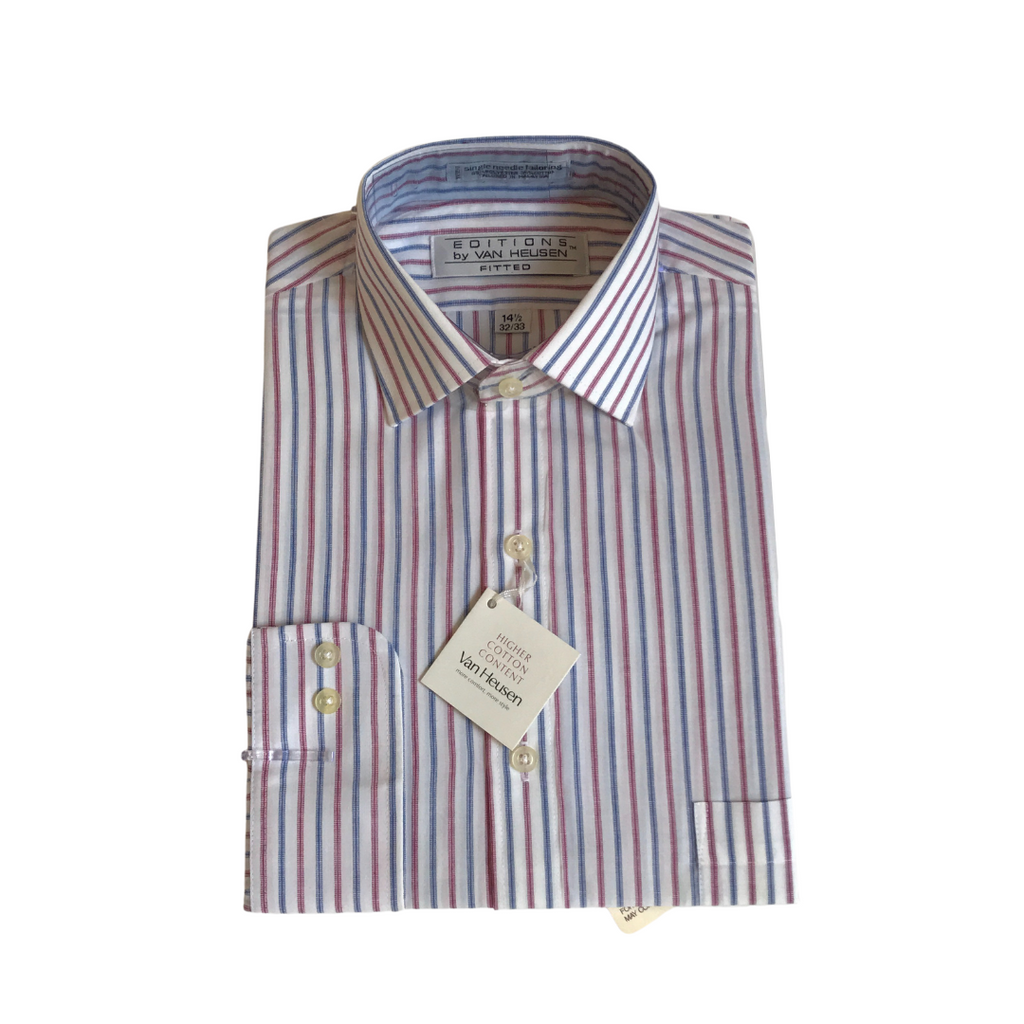 Van Heusen Men's Striped Collared Shirt | Brand New |