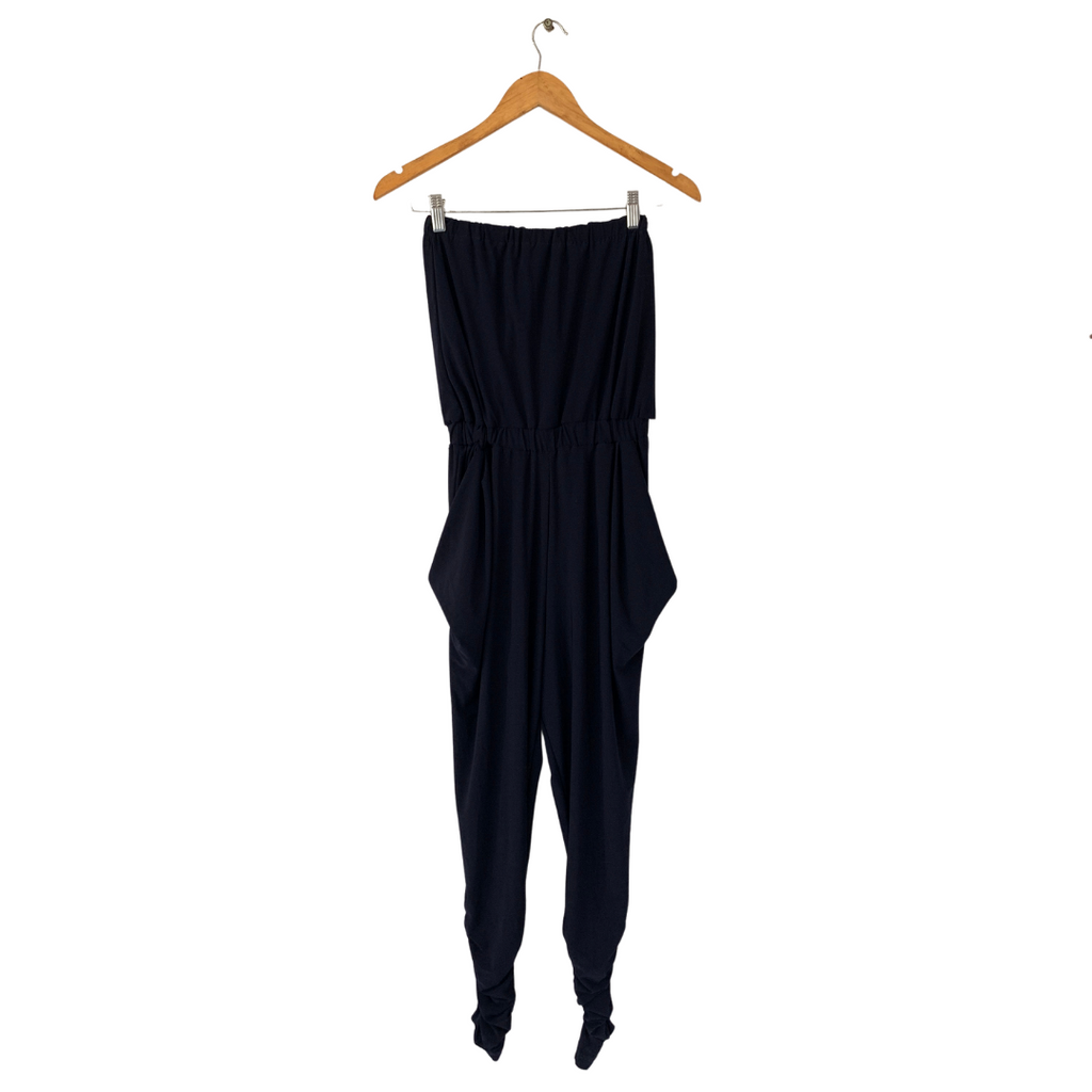 Block Seven Navy Blue Strapless Jumpsuit | Gently Used |