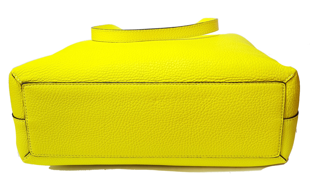 Burberry Neon Yellow Leather Remington Shopper Tote at 1stDibs