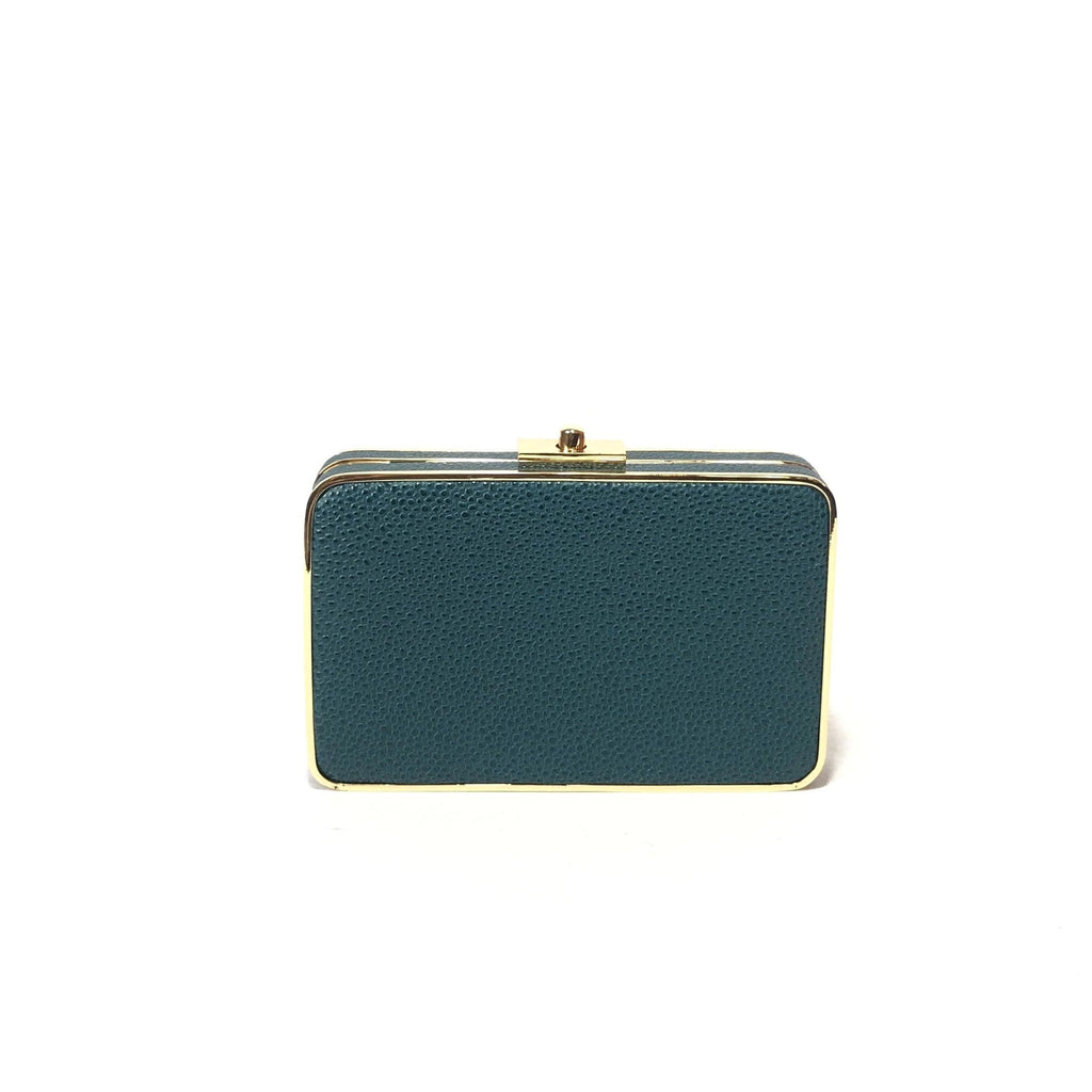 Henri Bendel Blue-Green 'Party Starter Box-Caviar' Mini Clutch | Brand ...