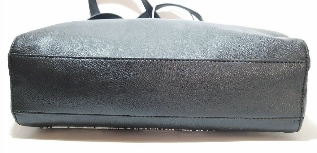 Nine West Black with Grey & White Snakeskin Pocket Tote