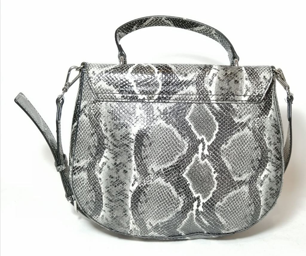 Guess Grey Snakeskin Saddle Bag