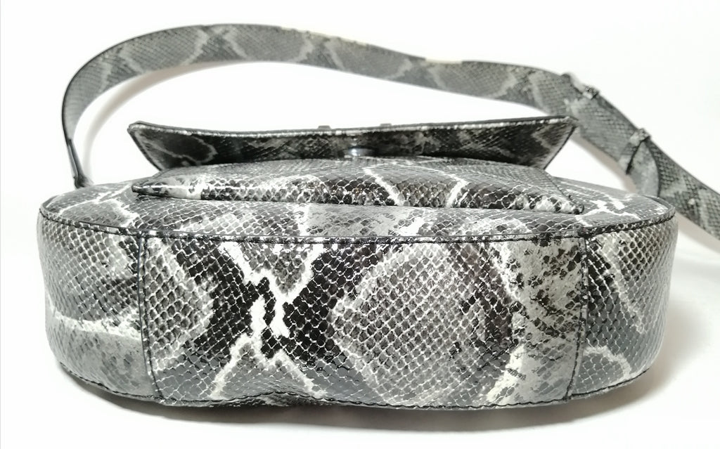 Guess Grey Snakeskin Saddle Bag