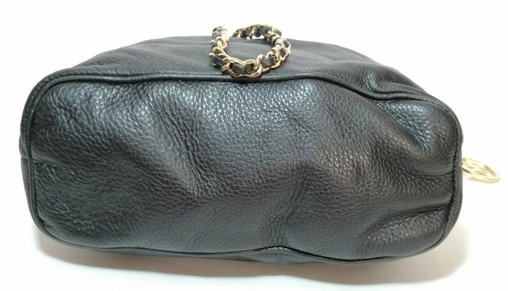 Michael Kors Black Leather 'Frankie' Drawstring Shoulder Bag | Gently ...