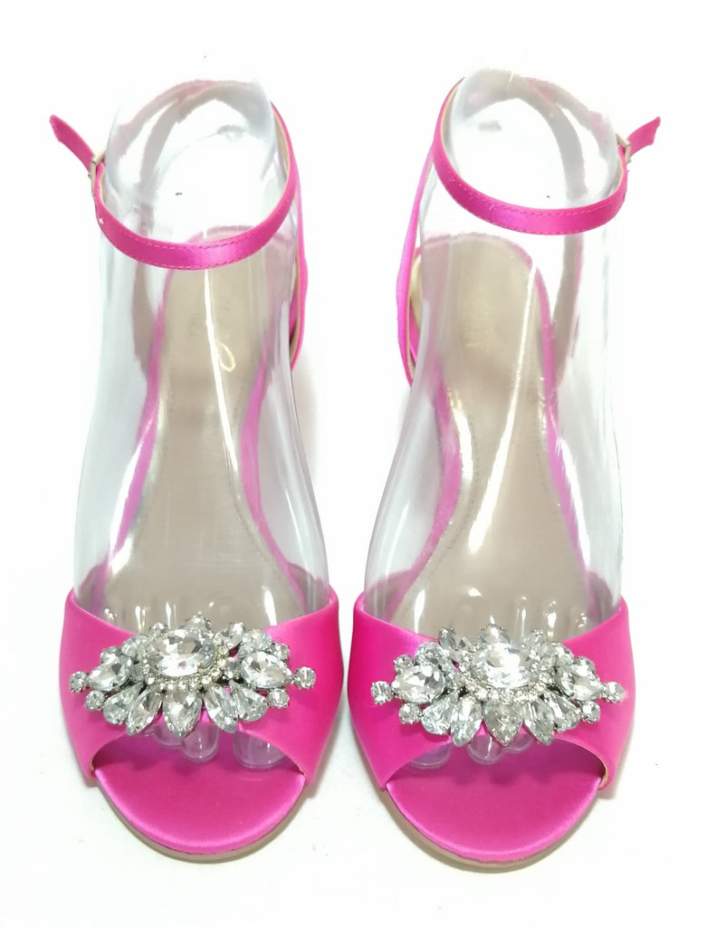 Jewel by Badgley Mischka Pink 'Hayden' Ankle Strap Heels