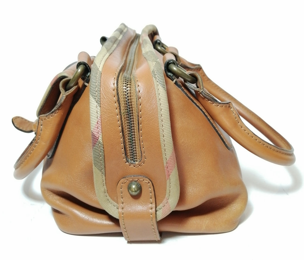 Burberry Vintage Tan Leather Tote