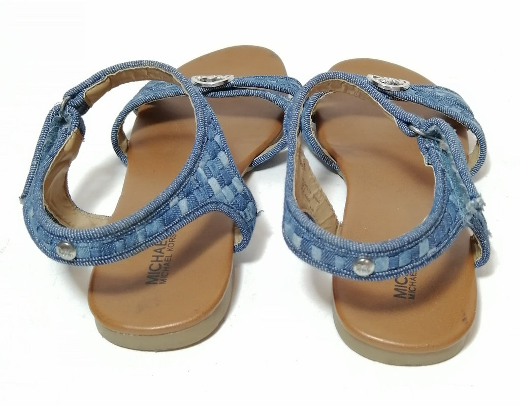 Michael Kors Blue Denim Flat Sandals