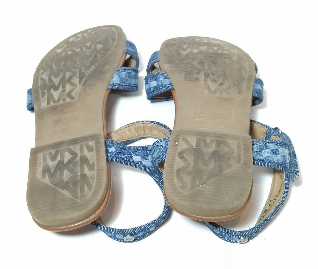 Michael Kors Blue Denim Flat Sandals