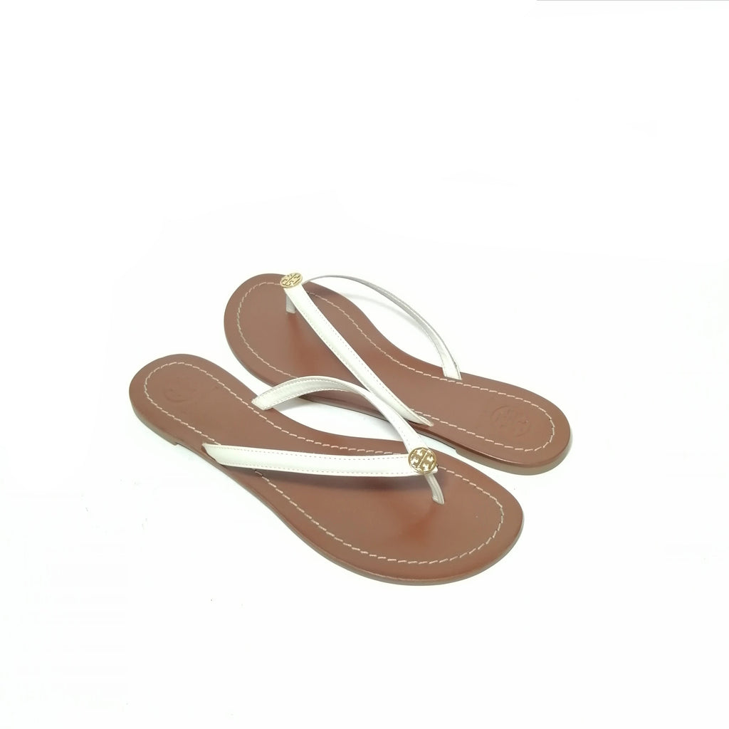 Tory Burch White Thong Sandals | Gently Used | | Secret Stash