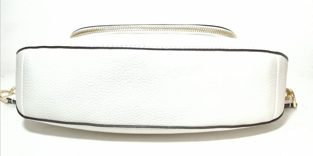 Michael Kors White & Gold Stud Shoulder Bag