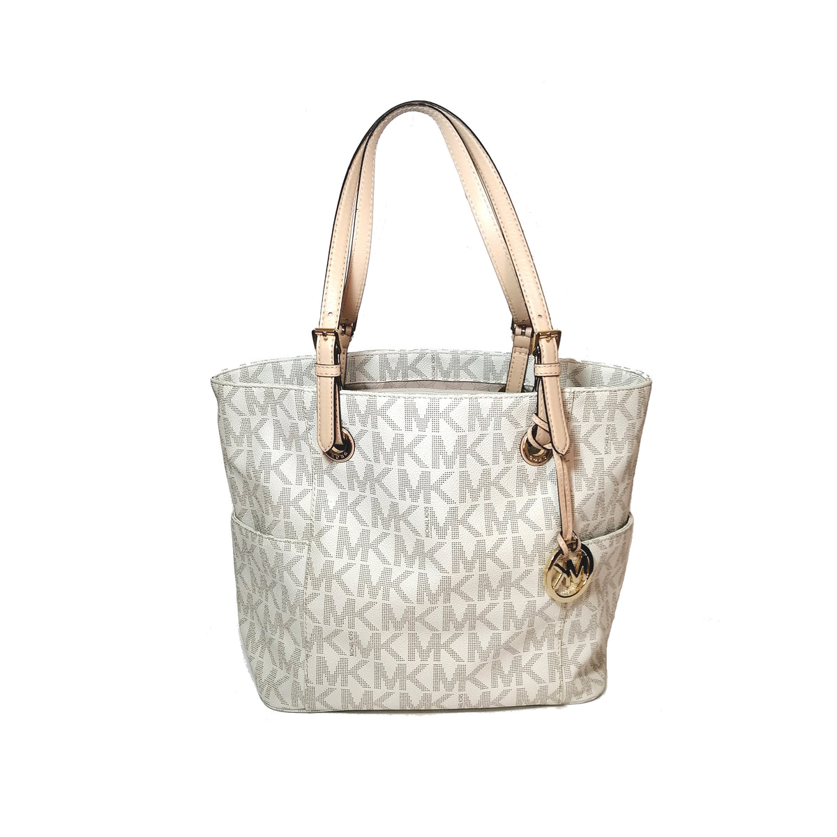 Michael Kors White Monogram Tote Bag | Like New | | Secret Stash