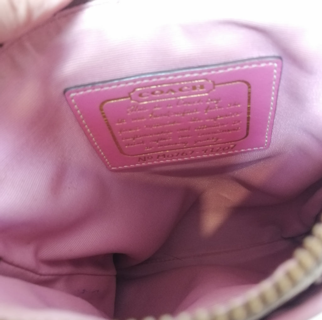 Coach Monogram & Pink Canvas Cross Body Bag | Pre Loved | | Secret Stash