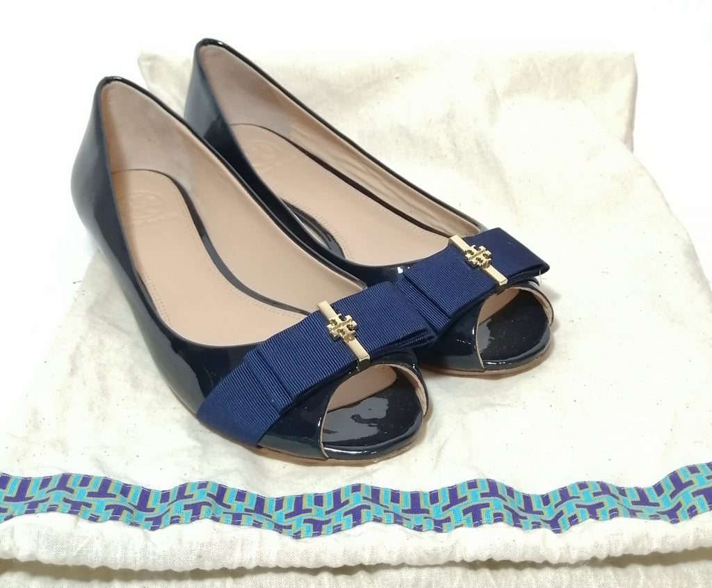 Tory shops burch open toe flats