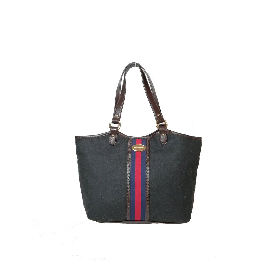 Tommy Hilfiger Grey Felt Monogram Bag 