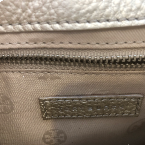 Tory Burch Light Gold & Silver 'Kira' Leather Shoulder Bag | Gently Used |