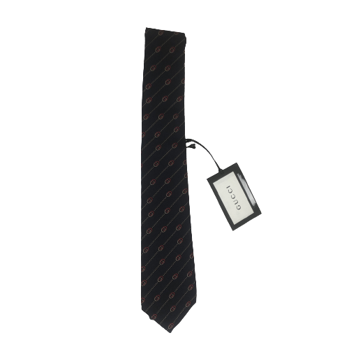 Gucci Navy Logo Men's Tie | Brand New |