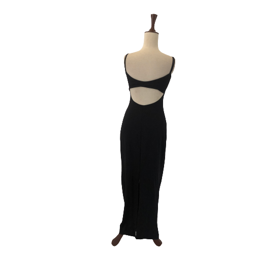 Lipsy Black Satin Long Dress | Gently Used |