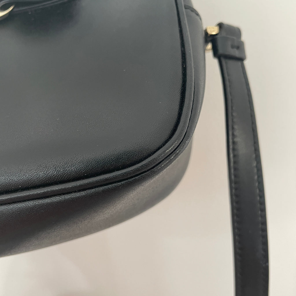 Salvatore Ferragamo Black Leather Camera Bag | Gently Used |