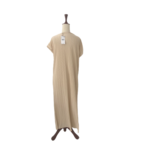 Mango Beige Pleated Maxi Dress | Brand New |