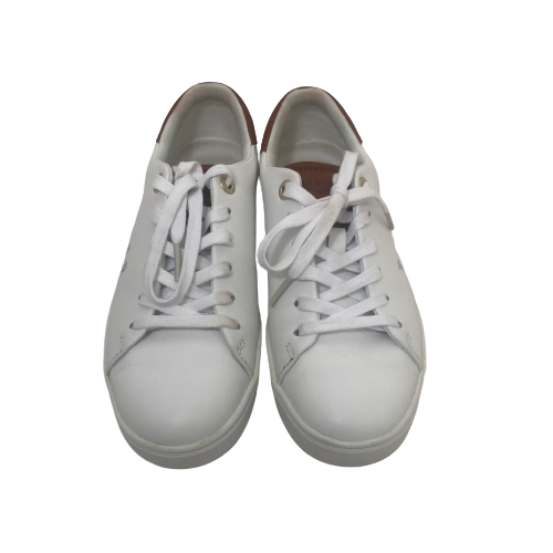 Ted Baker White & Tan Leather Sneakers | Pre Loved |