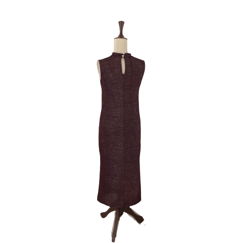 Atmosphere Maroon Metallic Midi Dress | Gently Used |