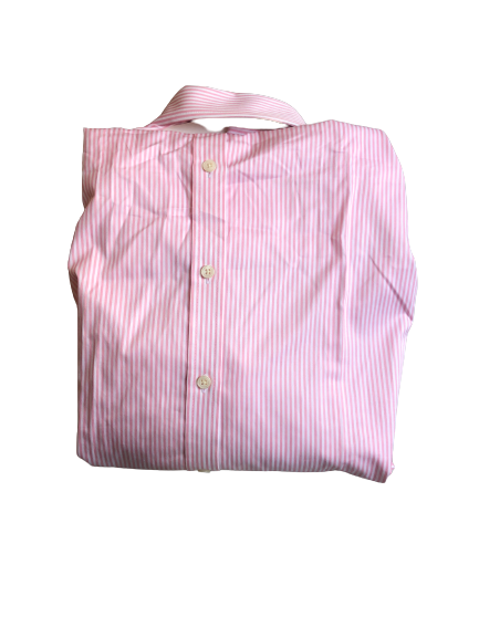 Hawes & Curtis Pink and White Striped Slim Fit Collared Shirt | Brand New |