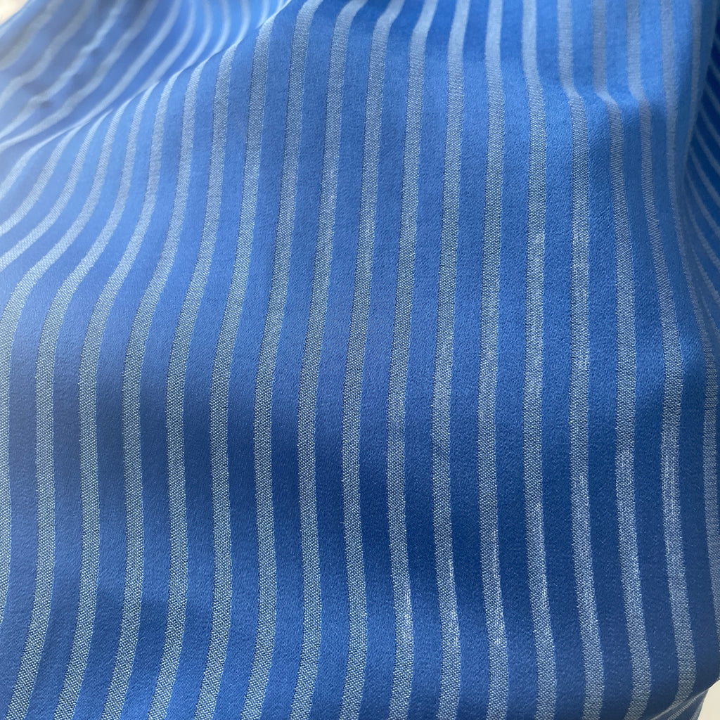 Saint Tropez Blue Striped Long Collared Shirt | Gently Used |