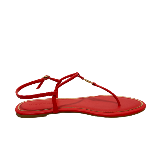 Tory Burch Orange 'Emmy' Flat Sandals | Brand New |