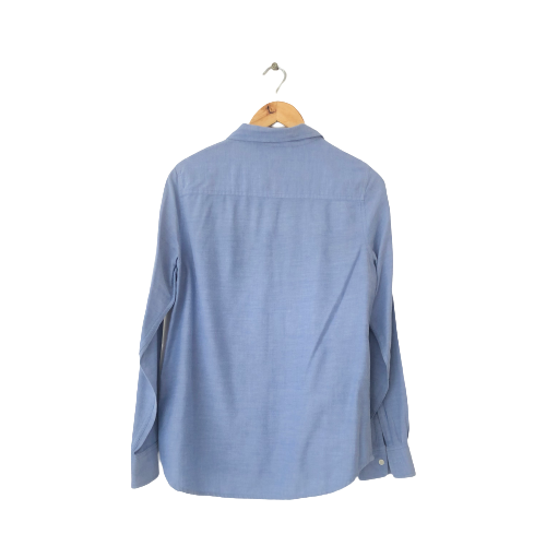 GAP Blue Boyfriend Fit Collared Shirt | Gently Used |