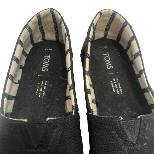 TOMS Black Heritage Canvas Cup Sole Shoes | Pre Loved |