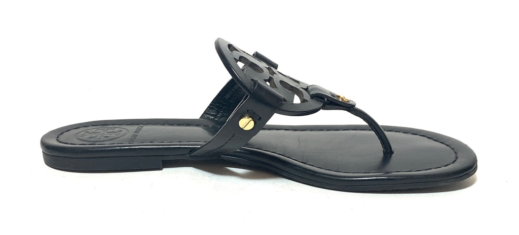 Tory Burch Black Leather ' Miller' Sandals | Gently Used | | Secret Stash