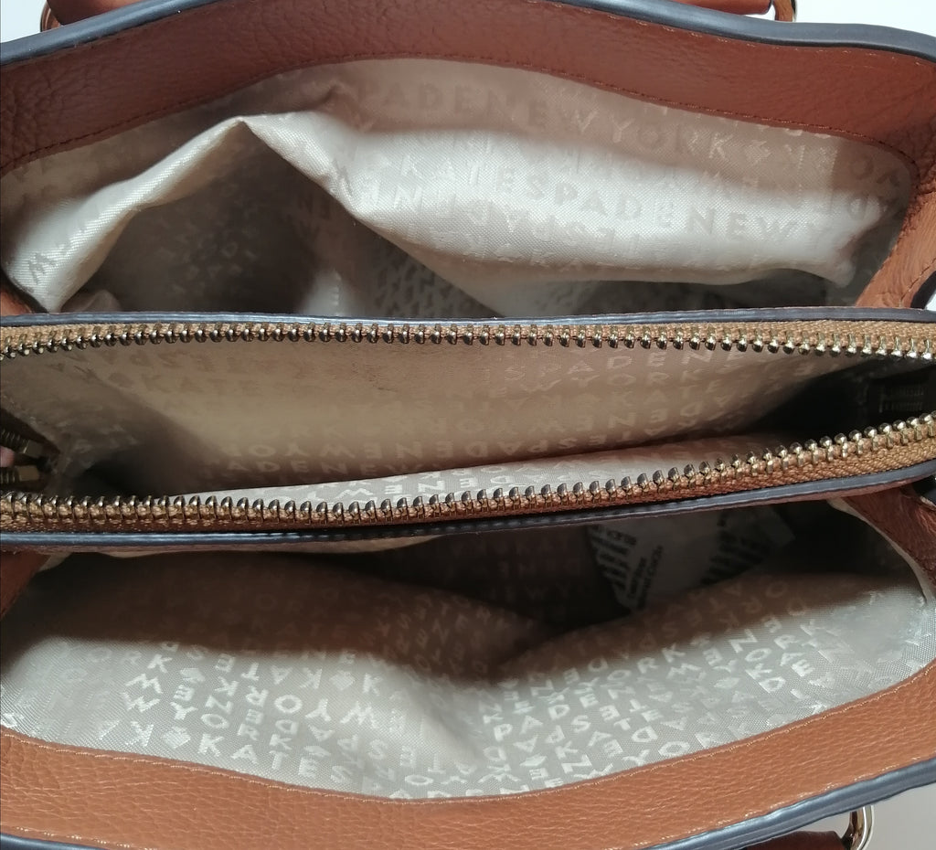 Kate Spade Small Tan 'Evangelie Larchmont Avenue' Satchel | Gently Use ...