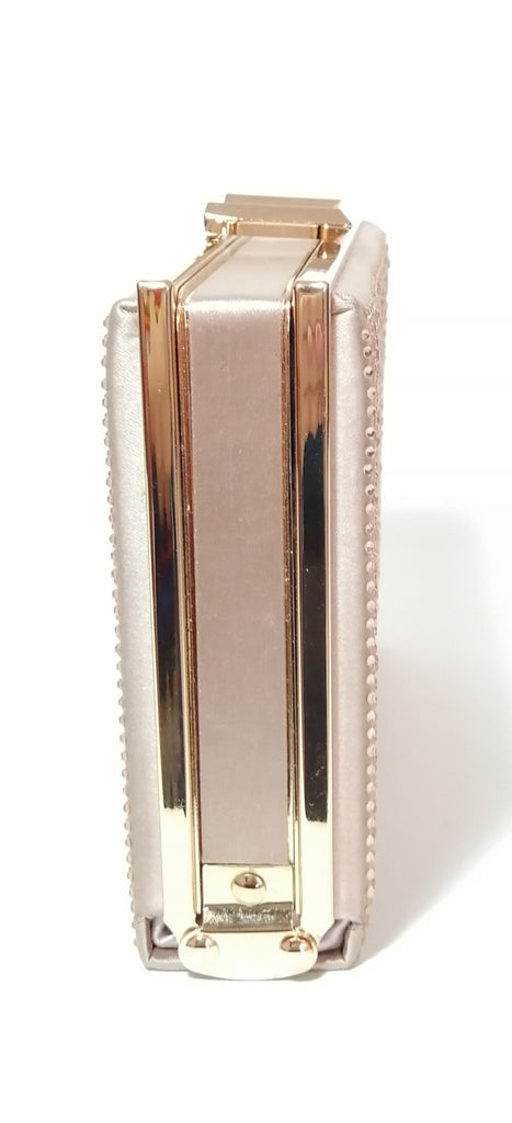 Le Chateau Blush Pink Rhinestone Clutch