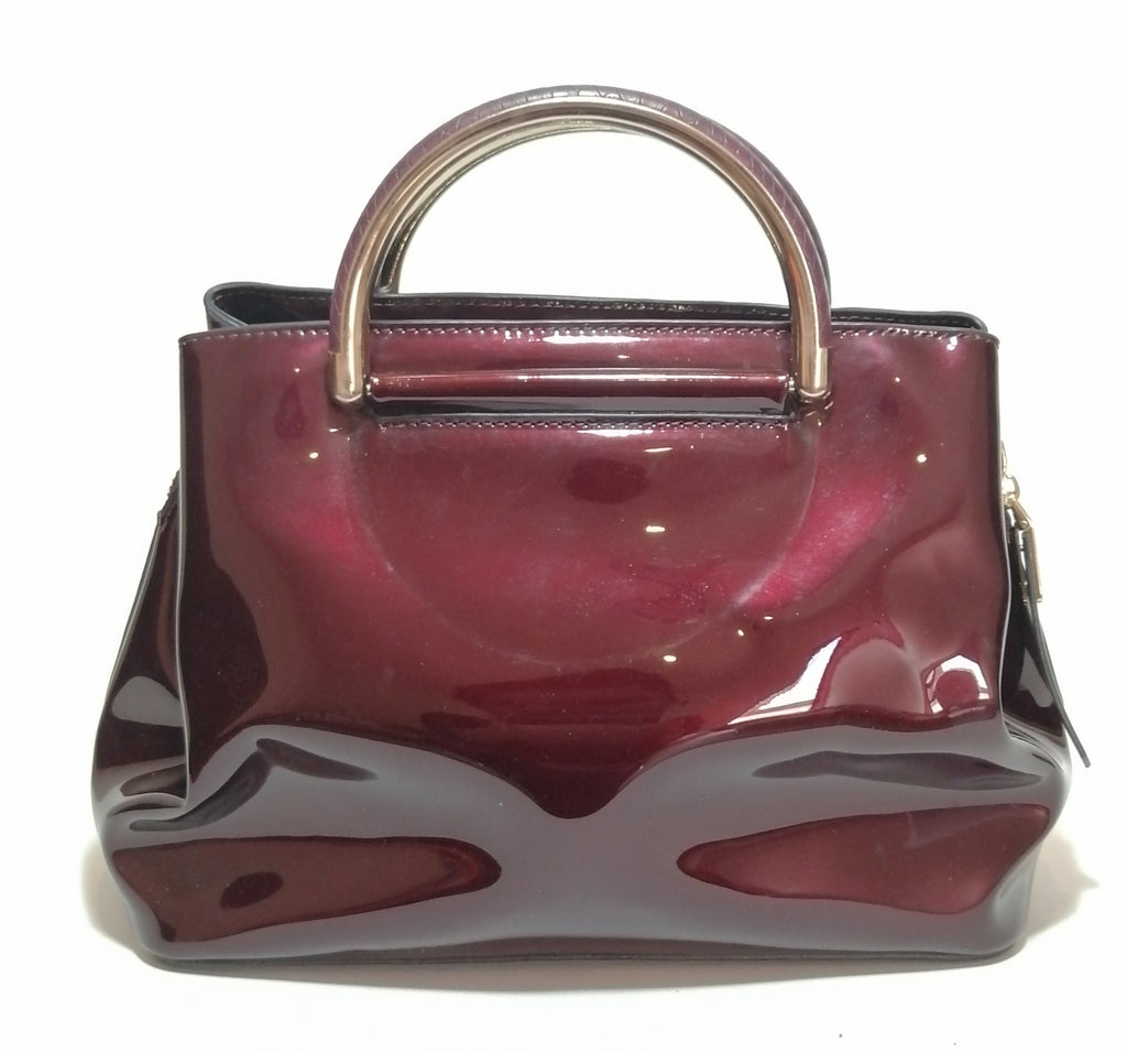 DUNE Oxblood Patent Satchel