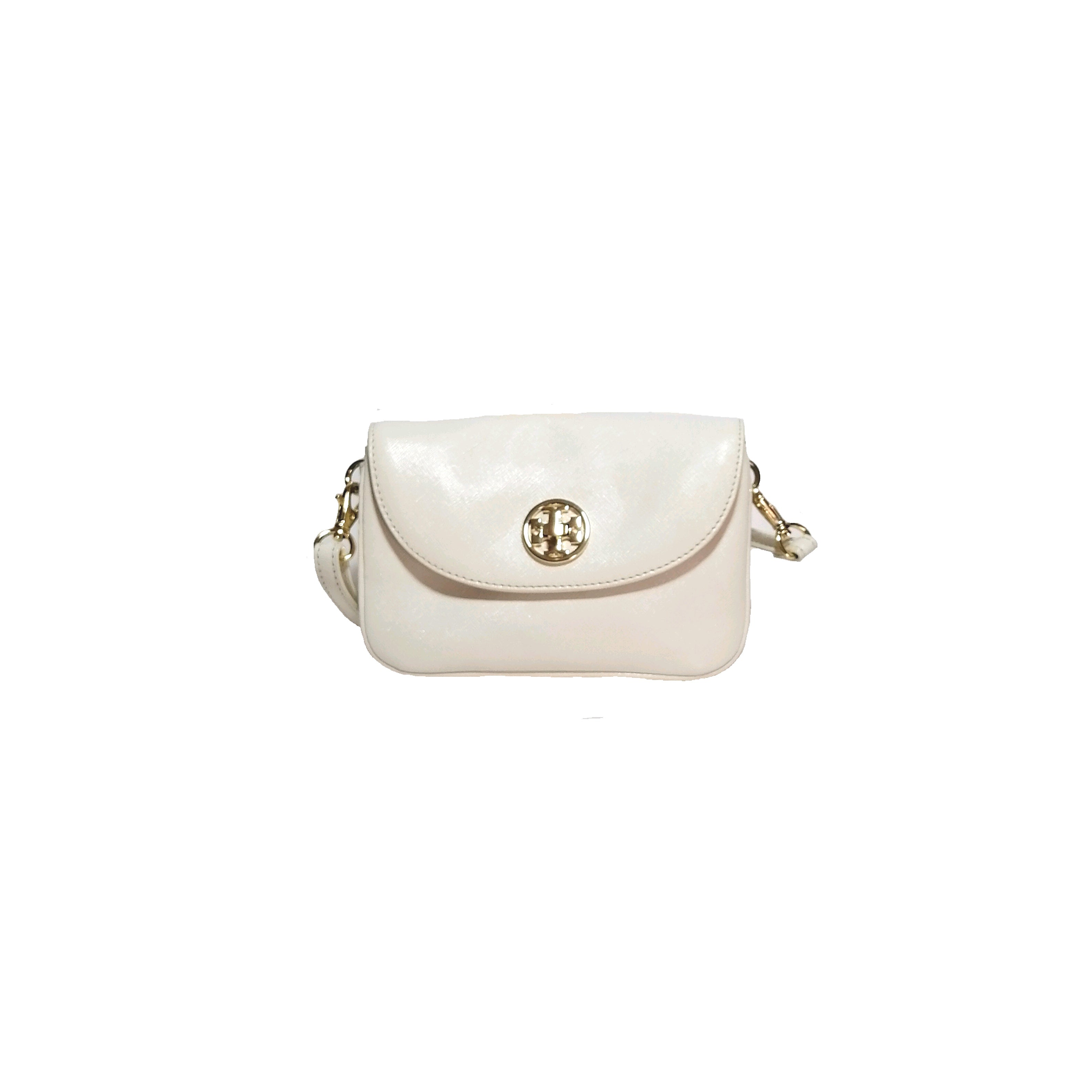 Tory Burch White Leather Mini Crossbody Bag Like New