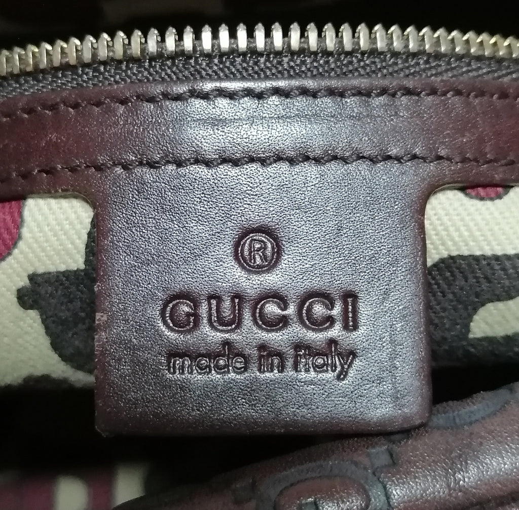 Gucci Guccissima Medium Wave Boston Dark Brown Leather Tote | Pre Love ...