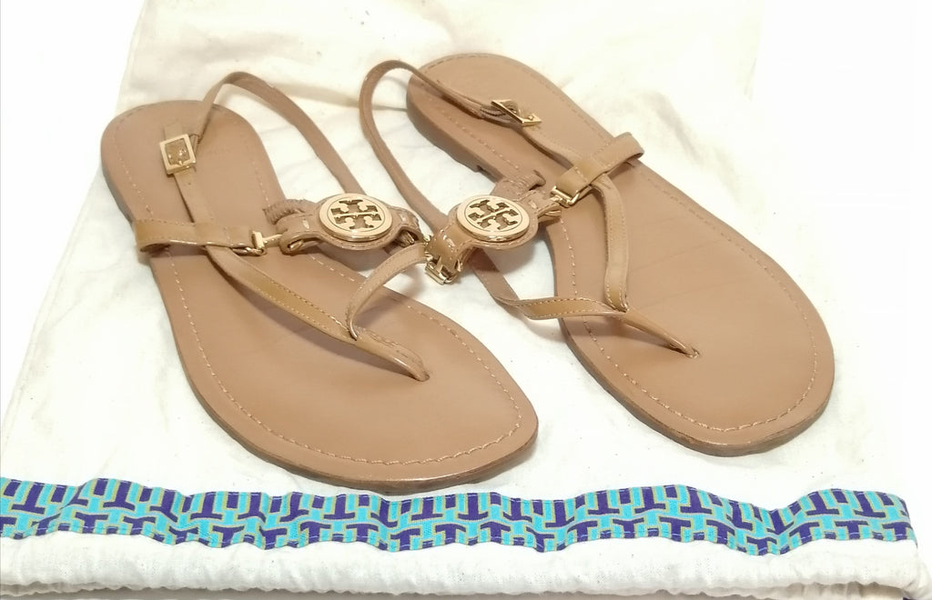 Tory Burch Tan Leather 'Ali' Sandals