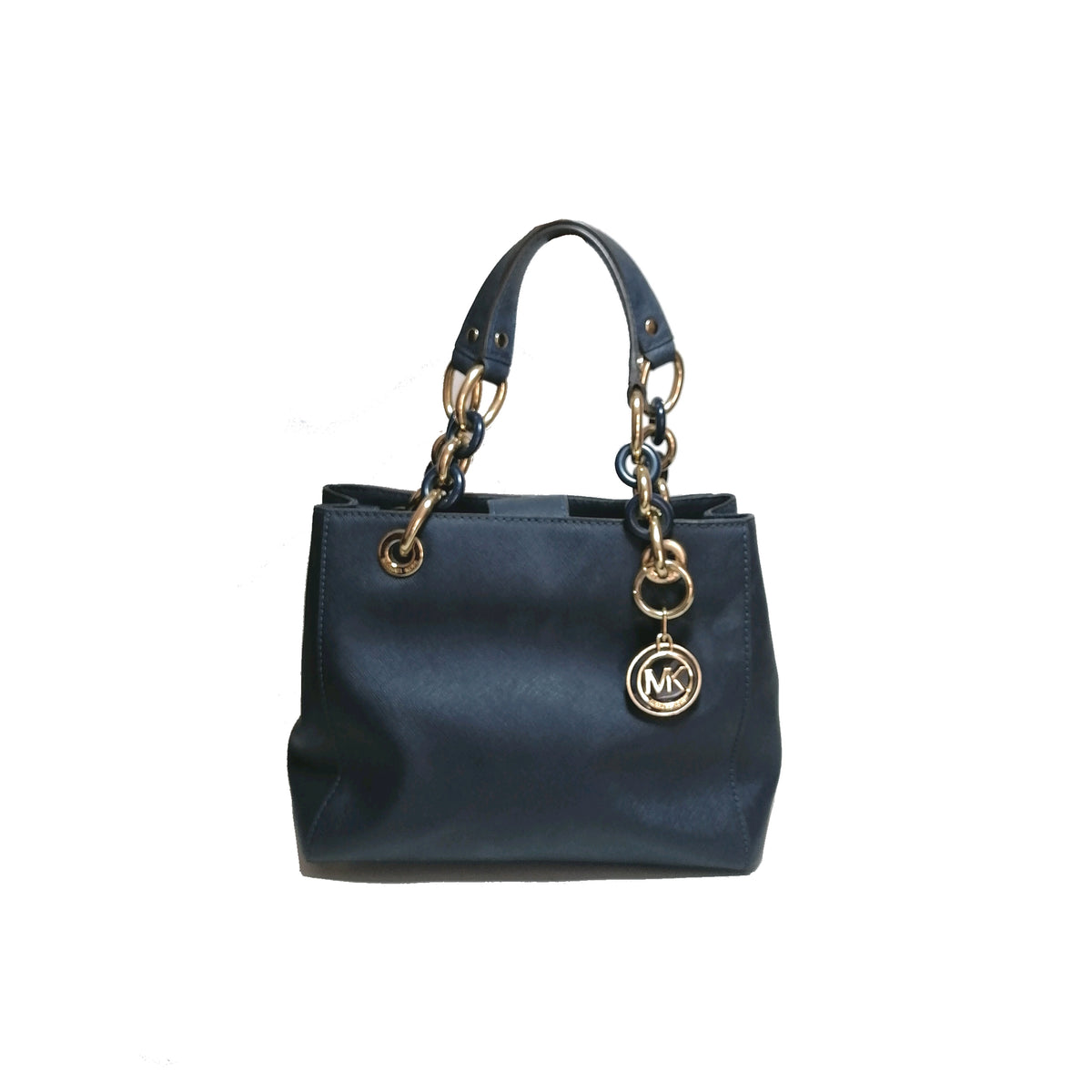 Michael Kors Small Navy Leather Cynthia Tote Pre Loved