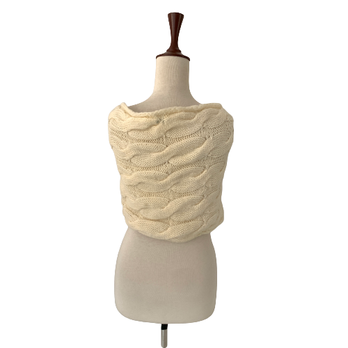 Benetton Cream Knit Wrap | Gently Used |