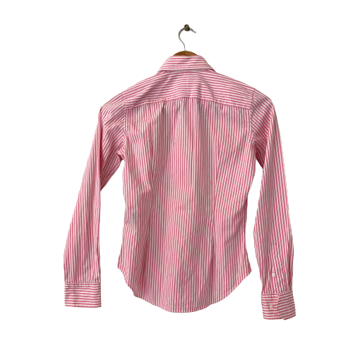 Ralph Lauren Pink Striped Collared Shirt | Gently Used |