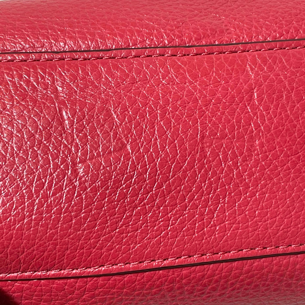 Coach Red Pebbled Leather Tote Bag | Gently Used |