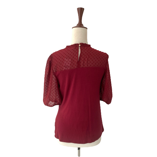 Suzy Shier Maroon Blouse  | Brand New |