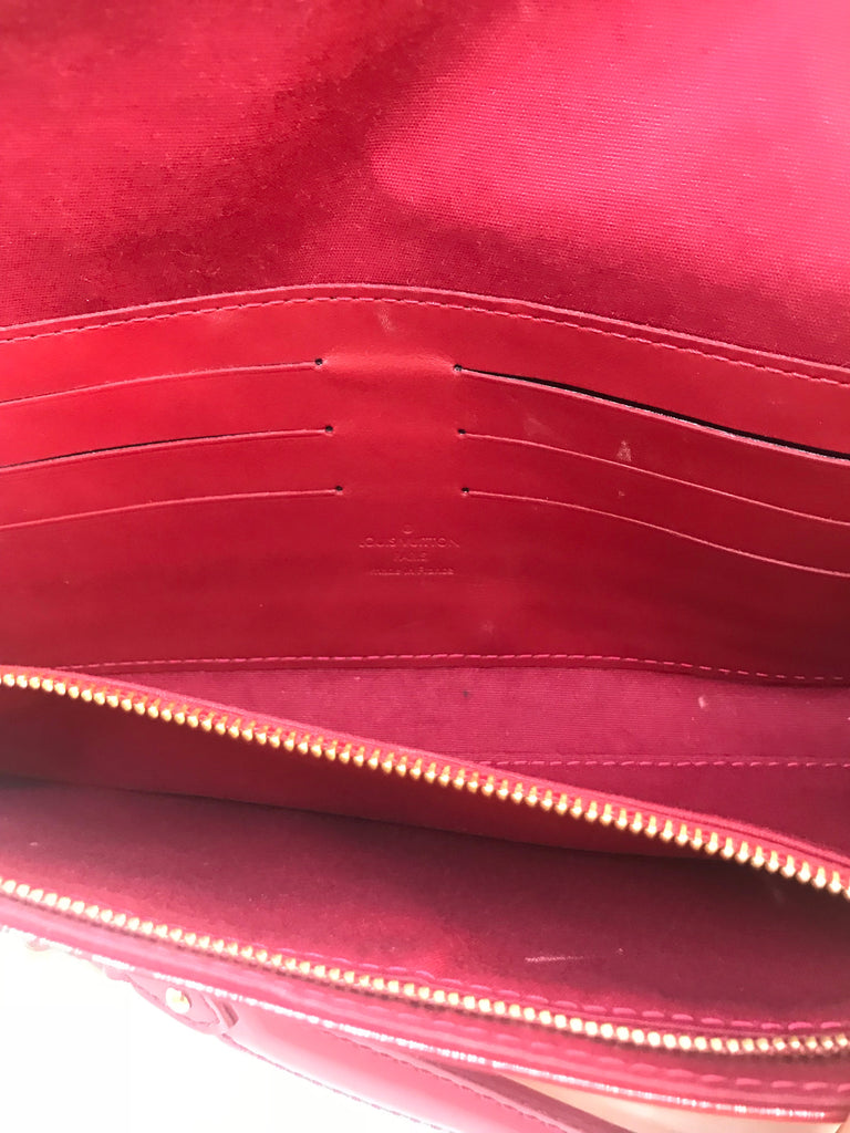Louis Vuitton Red Monogram Vernis Sunset Boulevard Bag | Pre Loved ...
