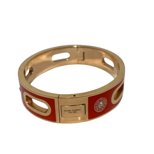 Henri Bendel Red & Gold Enamel Bangle | Like New |